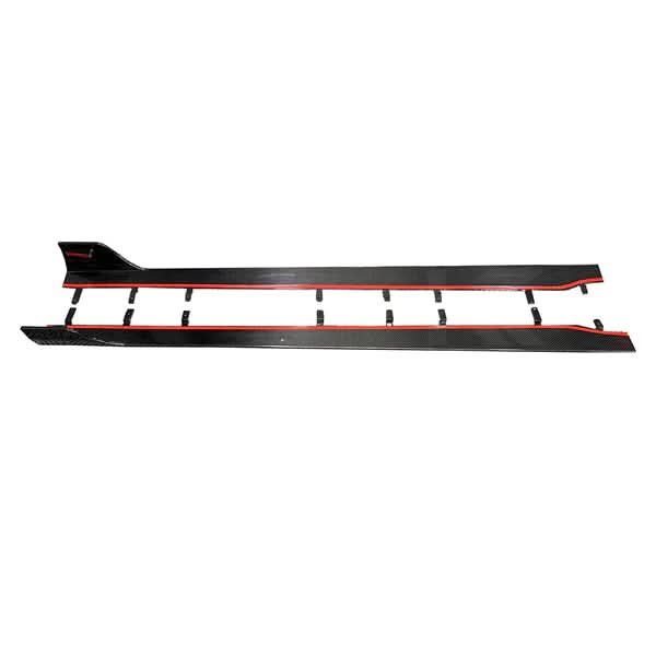 BMW 2 Series G87 M2 carbon fiber A style side skirts by K2 Industries, showing sleek, aerodynamic design on a 2023 model.