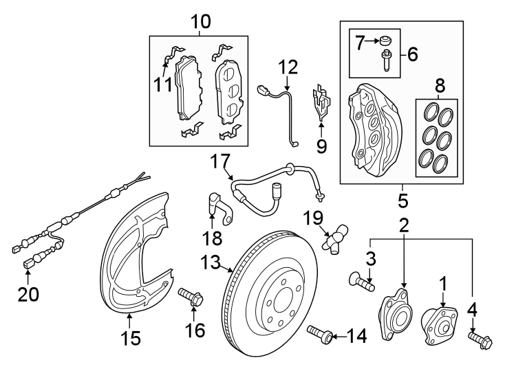 4M0615301AS GENUINE OEM BRAKE ROTOR FRONT AUDI VW 2017-2026