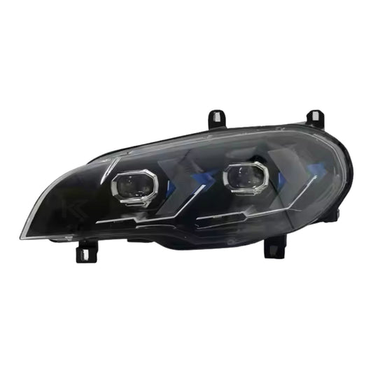 BMW X5 E70 Laser Style LED Headlights by K2 Industries, showcasing sleek headlights with modern LED illumination for 2007-2013 models.