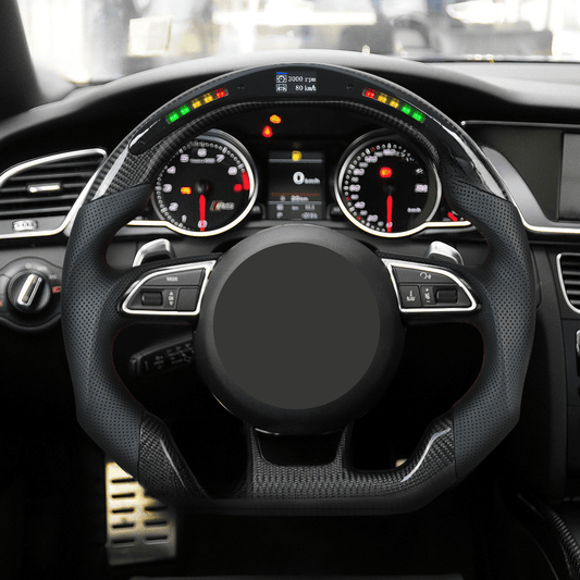 Carbon Fiber LED Steering Wheel for Audi S/RS 2012-2021 - AudiGear.com - Steering