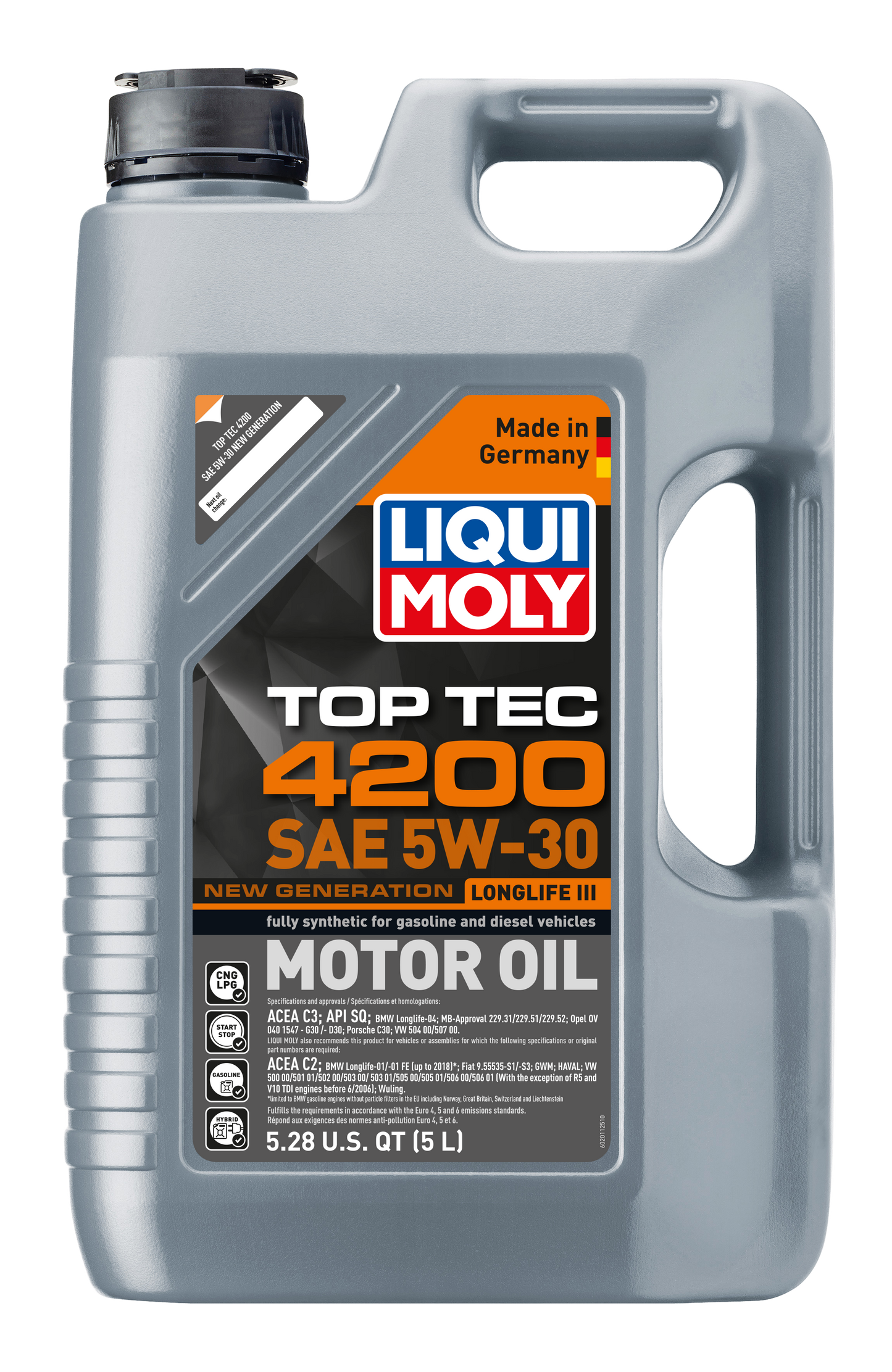 LIQUI MOLY 5W-30 5L 2011 TOP TEC 4200 TDI VW505/506