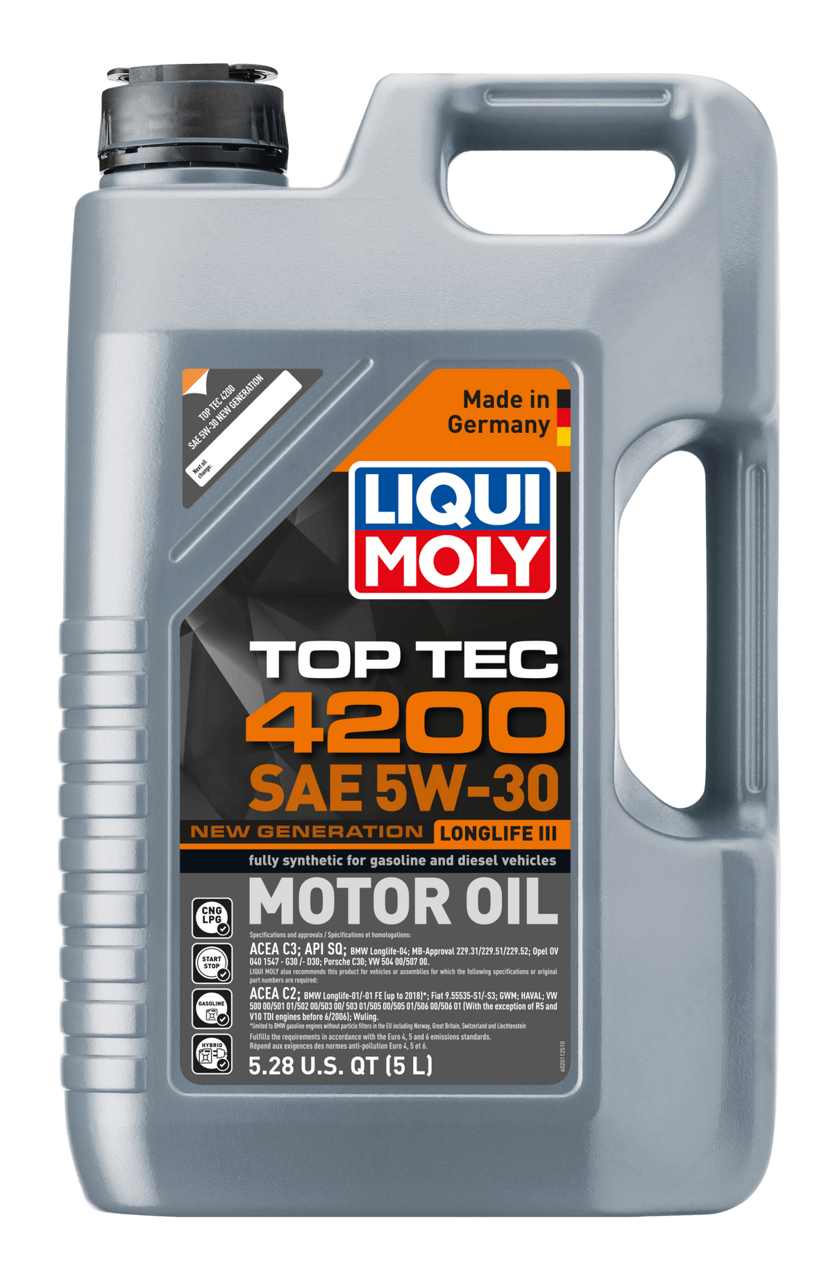 LIQUI MOLY 5W-30 5L 2011 TOP TEC 4200 TDI VW505/506 - AudiGear.com - Lubricants