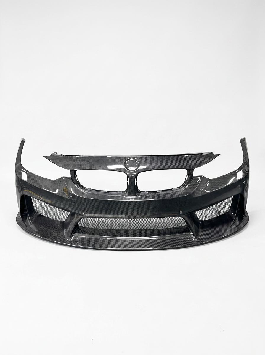 BMW 3 Series F80 F82 F83 carbon fiber front bumper by K2 Industries, showcasing the sleek, aerodynamic design for 2011-2019 models.