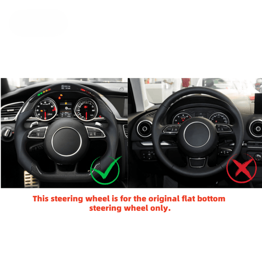 LED Carbon Fiber Steering Wheel for Audi RS / S Models 2012-2021 - AudiGear.com - Steering