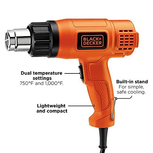 GoWesty 1350 Watt heat gun in black and yellow, handheld power tool for stripping paint and shrink wrapping.