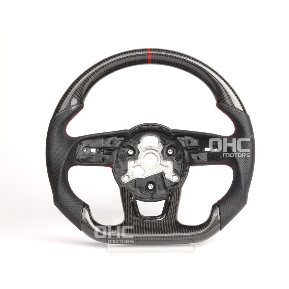 Vekto LED carbon fiber steering wheel for Audi A3, A4, A5, S3, S4, S5 with sleek design and illuminated accents