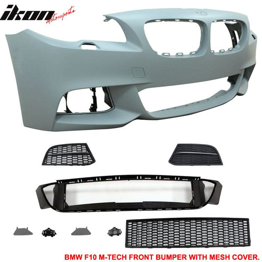 BMW F10 LCI Mtech front and rear bumpers by K2 Industries, featuring twin outlet design for 2014-2016 models.