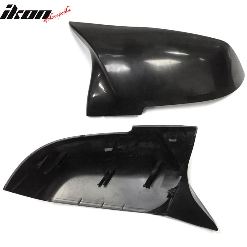 BMW F34 M Sports upgrade matte black door mirror cover by K2 Industries, showing the sleek, textured finish on the mirror.