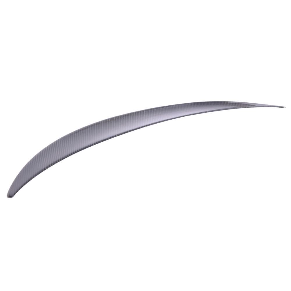Black carbon fiber trunk spoiler for BMW E71 X6 SUV 2008-2014 by K2 Industries, enhances sporty appearance and aerodynamics.