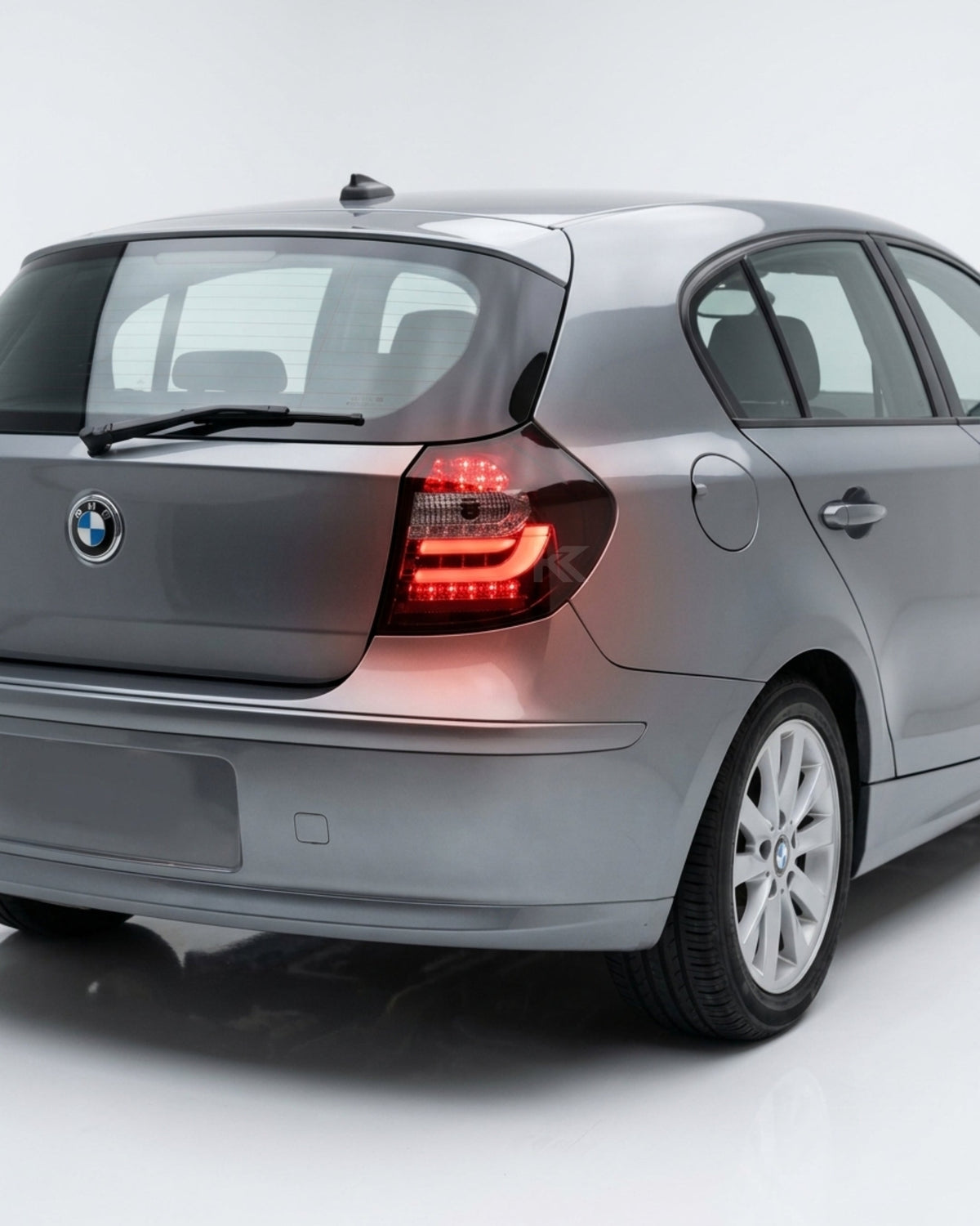 BMW 1 Series E87 E81 120i 130i LED tail lights upgrade by K2 Industries, showing the sleek illuminated tail light assembly.