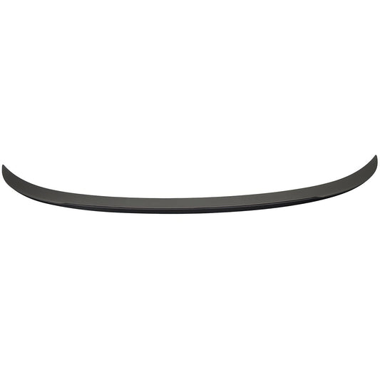 Matte black ABS rear spoiler wing for 2012-2018 BMW F12 6 Series Convertible by K2 Industries, shown on the vehicle's rear.