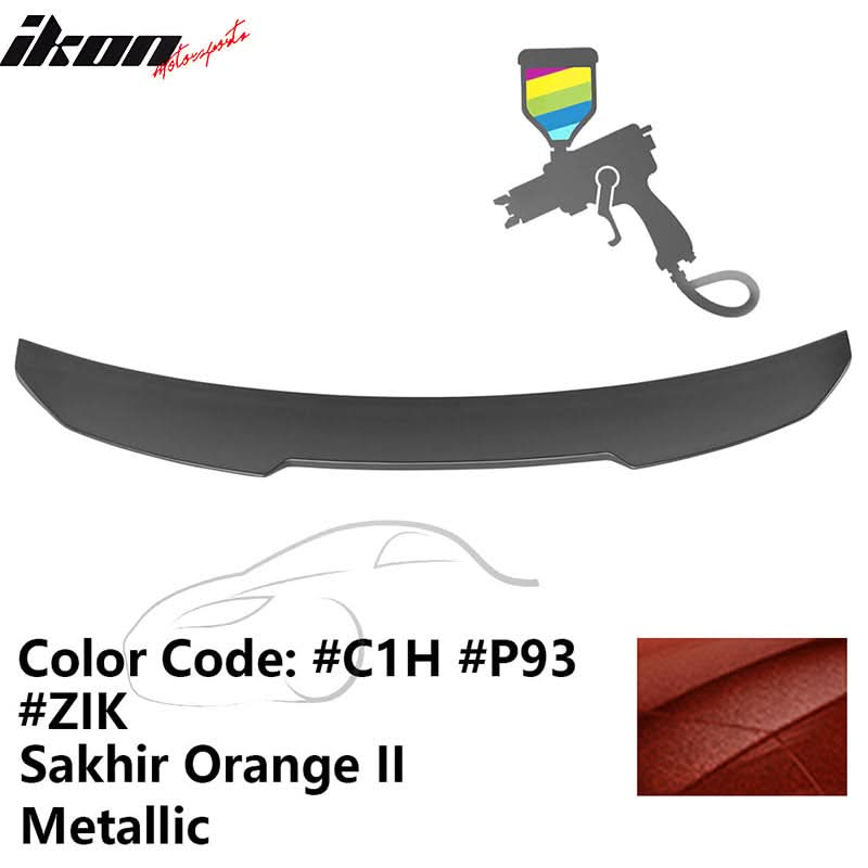 BMW G22 430i G82 M4 PSM trunk spoiler by K2 Industries, made of ABS, featuring a sleek wing design for enhanced aerodynamics.