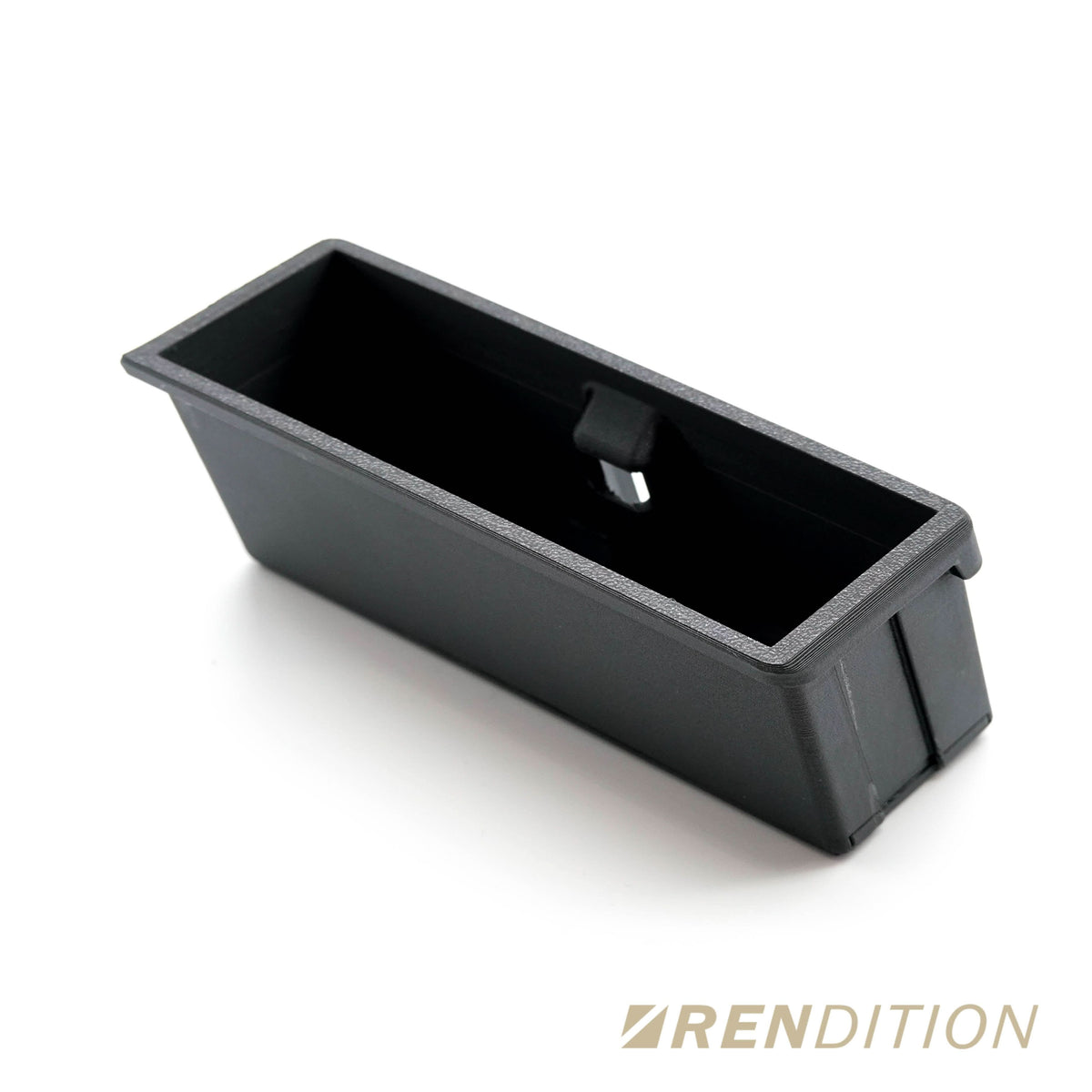 BMW E30 rear ashtray storage box by K2 Industries, interior car accessory, showing compact ashtray and storage compartment.