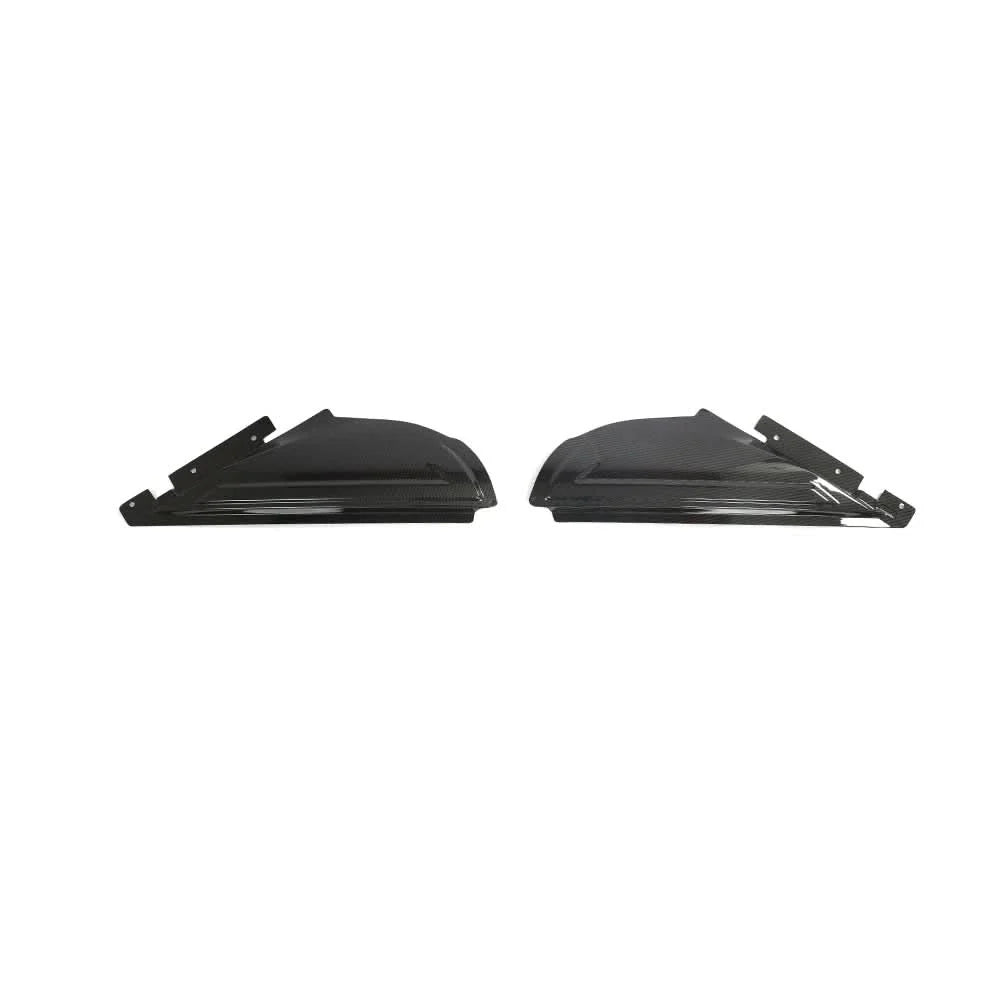 Dry carbon fiber radiator cooling cover for BMW G87 M2 and G80/G82/G83 M3 M4 by K2 Industries, showcasing sleek carbon fiber finish.