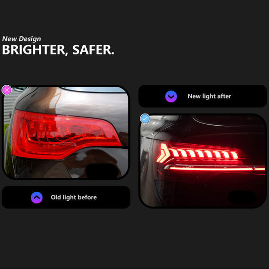 Upgrade Dynamic Taillights for Audi Q7 2007-2016 LED Turn Signal Stop and Upgrade Running Light