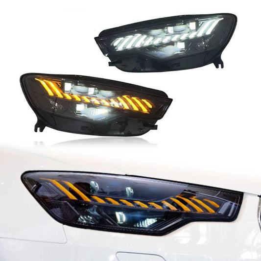 LED Headlights Assembly for Audi A6 / A6L C7 (2012–2018) | Dynamic Turn Signal Upgrade | LED Daytime Running Lights | Plug & Play - AudiGear.com - Headlights