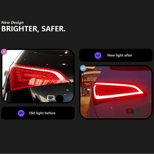 Dynamic LED Taillights & Animated Turn Signals for Audi Q5 SQ5 2009-2018 - AudiGear.com - Lighting