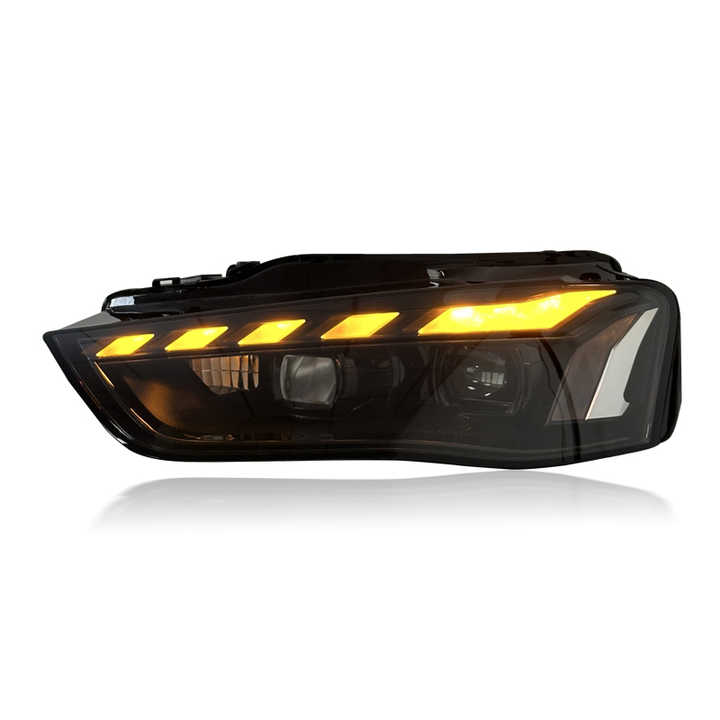 Vekto LED headlights assembly for Audi A4 (2013-2016), front view showing sleek headlight design with LED lighting elements