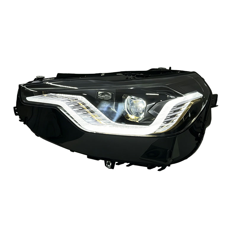Vekto V2 Golden Smoked dual color LED headlights assembly for BMW 2 Series G42 (2022–2026), front view with smoked lens design.