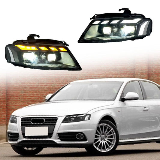 LED Headlights Assembly for Audi A4 B8 (2008–2012) | RS Style Upgrade | LED Daytime Running Lights | Plug & Play - AudiGear.com - Headlights