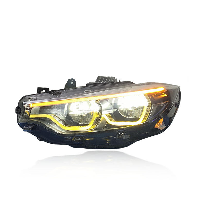 Vekto V2 IKON dual-color LED headlights for BMW F32, F36, F80, F82 2014-2020, showing the LED headlight assembly with dual-color LEDs.