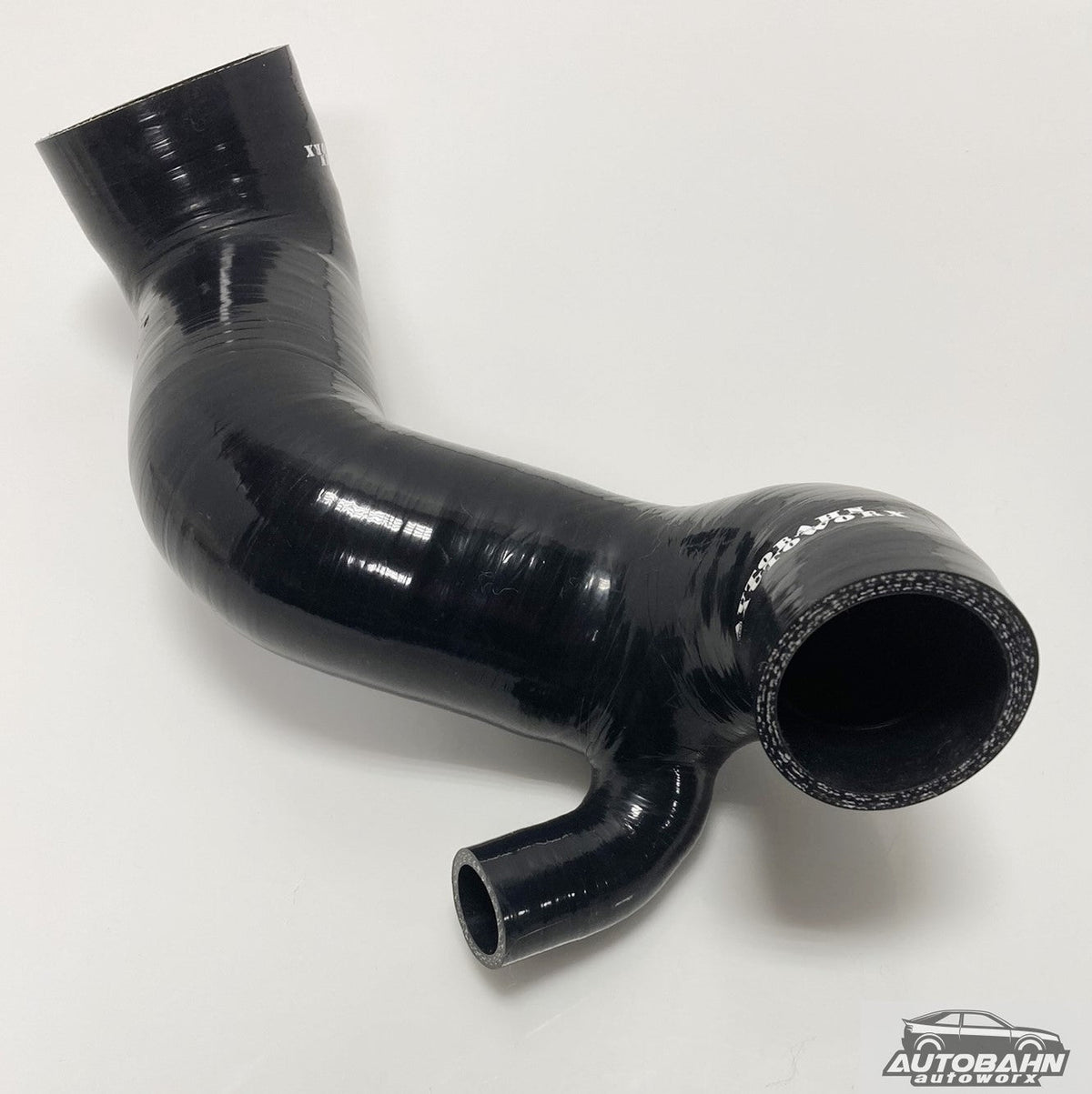 Autobahn Autoworx MK5 Golf Jetta BEW TDI inlet pipe hose kit showing flexible black rubber hoses and metal clamps.