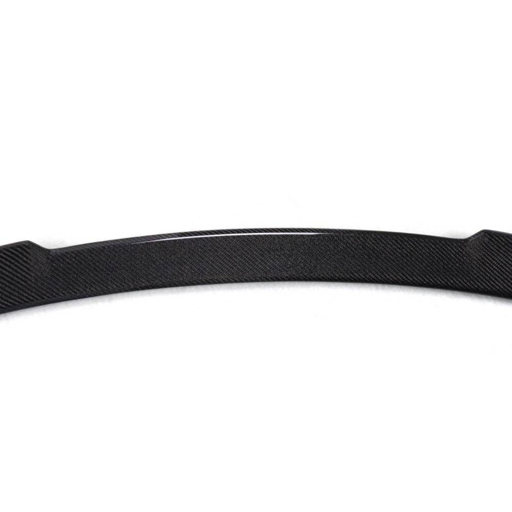 BMW F30 & F80 M3 CS carbon fiber trunk spoiler by Palenon Performance, showing sleek, aerodynamic design on the car's rear.