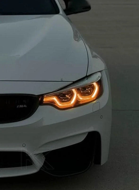 K2 Industries BMW 3/4 Series M3 F80 M4 F82 F83 F32 F33 F36 LCI DRL module showing sleek daytime running lights.