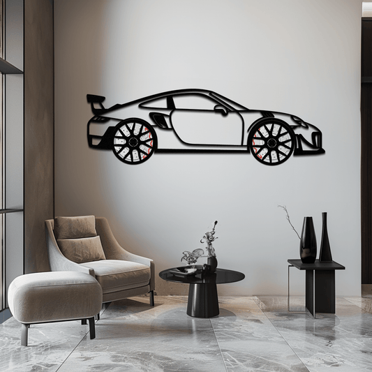 Porsche 911 GT2 Metal Wall Art – Rotating Wheel Motorsport Silhouette | Premium Gift for Car Enthusiasts ,KAFMEKA050 - AudiGear.com - Metal Car Wall Art