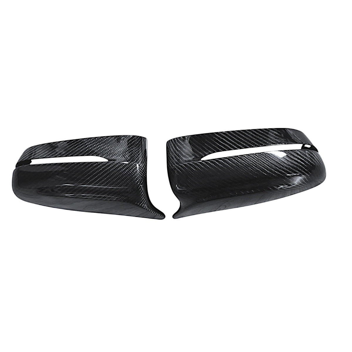 BMW G20 G30 G14 G15 M Style carbon fiber mirror caps by Palenon Performance, showing sleek, lightweight mirror covers.