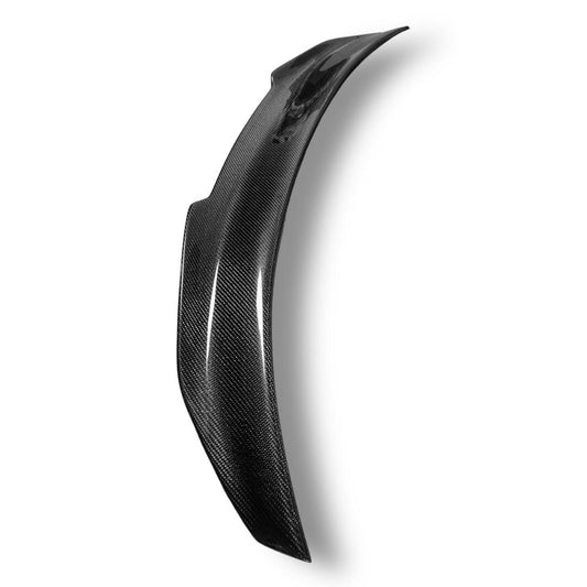 Carbon PSM trunk spoiler for BMW G30 and F90 M5, made of lightweight carbon fiber, enhances sporty rear design.
