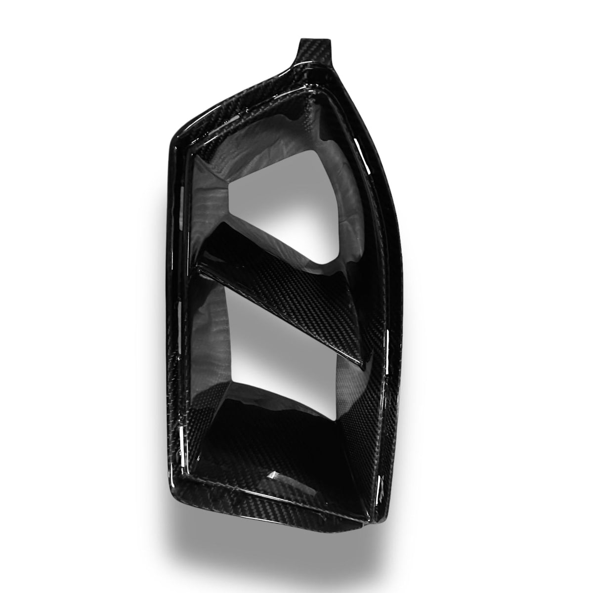 Carbon fiber front bumper vents for BMW G80 M3, G82 M4, G83 M4 by Palenon Performance, shown installed on the vehicle.
