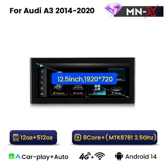 MNX Upgrade Touchscreen for Audi A3 2014-2020 powered by Android 13