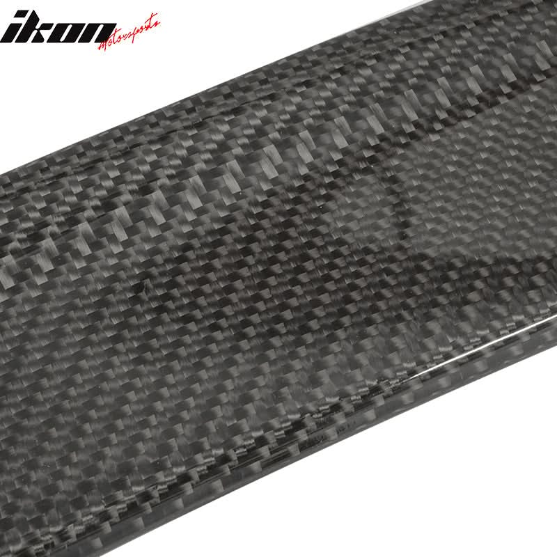 BMW 5-Series F10 roof spoiler wing by K2 Industries, 3D type CF finish, designed for models 2011-2016, side view with sleek styling