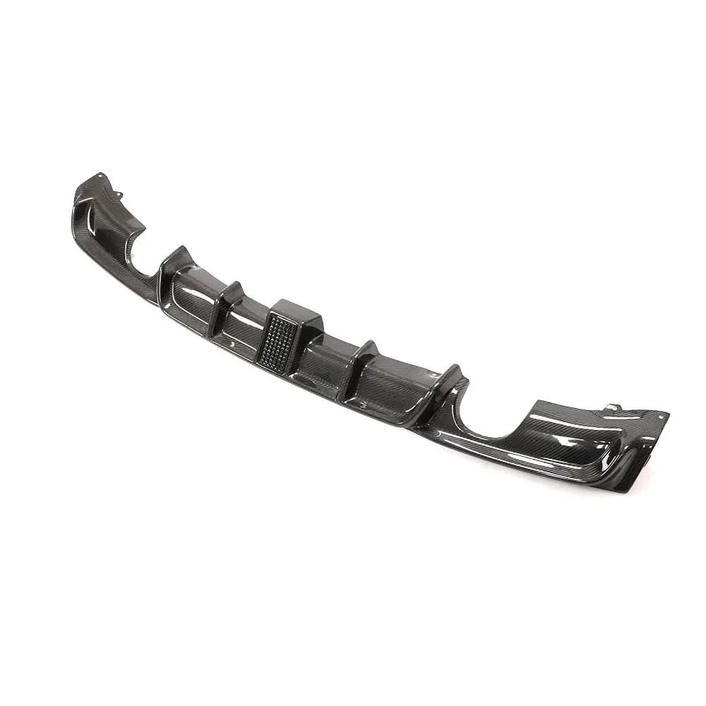 Carbon fiber F30 rear diffuser with integrated brake light for BMW F30/F31 2013-2018, by K2 Industries, fits 318i, 320i, 328i, 330i M Sport
