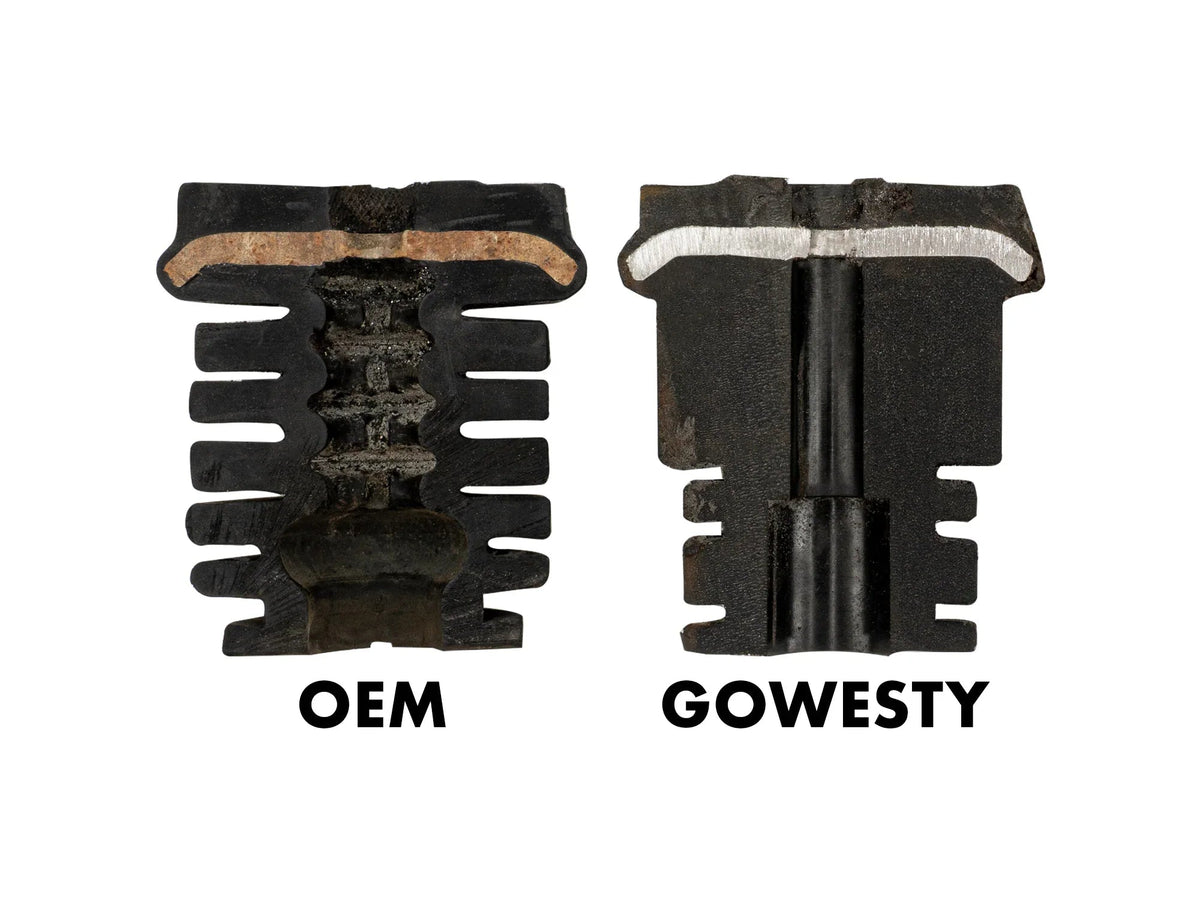 Front shock absorber bump stop for Vanagon, designed by GoWesty, shown in comparison with other shock mount components.