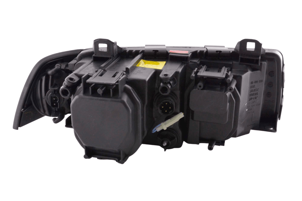 Black BMW E36 3-series coupe and convertible angel eye headlights by K2 Industries, designed for 1992-1998 models.