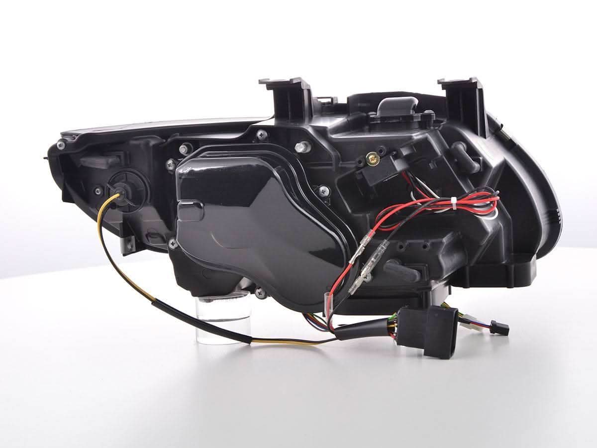 BMW 3-series E92 E93 chrome LED headlights upgrade for non-AFS models, showcasing sleek design and bright illumination.