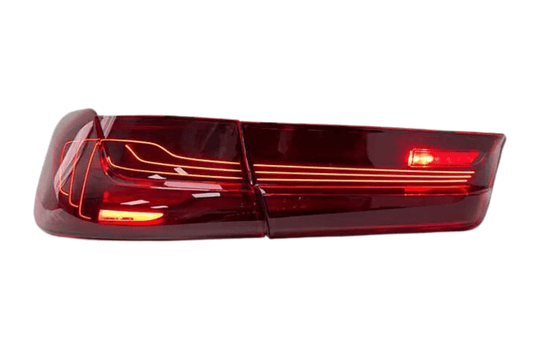 BMW 3-Series G20 G80 M3 CSL laser tail lights upgrade by K2 Industries, shown with sleek, modern design on the car's rear.