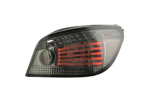 BMW 5 Series E60 sedan chrome and smoked LED taillights by K2 Industries, for 2008-2009 model with stylish light design