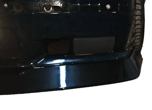 BMW E36 JDM Style Front Lip V2 by K2 Industries, front bumper lip for 1992-1999 BMW E36 models, shown in black with aerodynamic design.