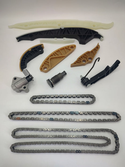 Bayern Automotive DAS MOTOR HAUS EA888 Gen 2 engine reconditioning kit with various engine parts for comprehensive repair and rebuild.