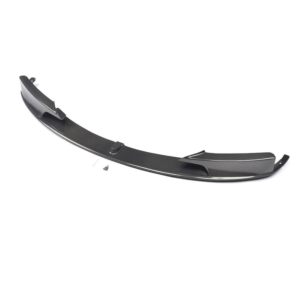 Carbon fiber P-style front lip for BMW F30 M Sport, M Tech, 2012-2017, by K2 Industries, shown installed on vehicle.
