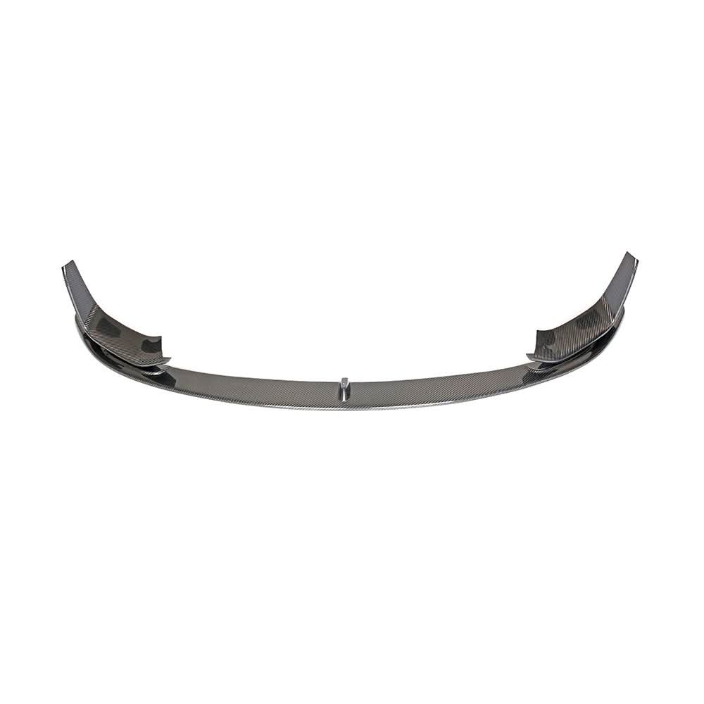 Performance Dry Carbon front lip splitter set for BMW F80 M3 and F82 F83 M4, made by K2 Industries, featuring three-piece carbon fiber design.