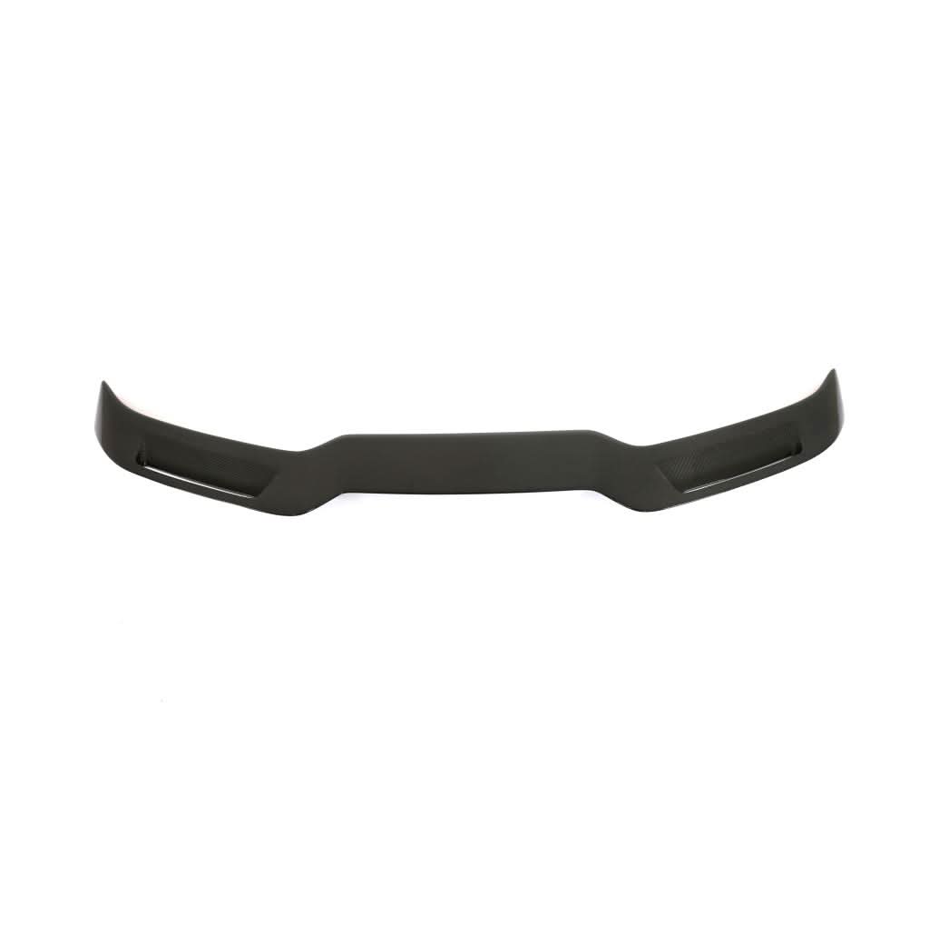 Carbon fiber V2 style trunk spoiler for BMW G22 430i and G82/G83 M4, featuring sleek carbon fiber finish and aerodynamic design.