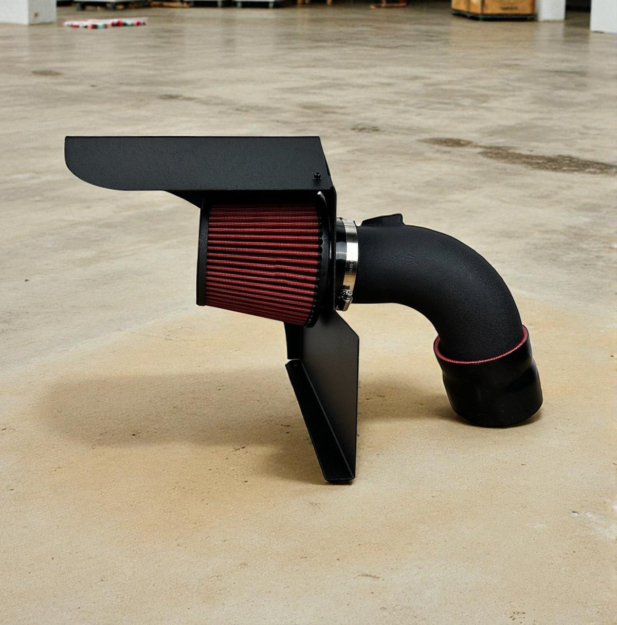 Palenon Performance F Chassis B58 Cold Air Intake for BMW M140i, M240i, 340i, 440i, showing the black aftermarket air intake system