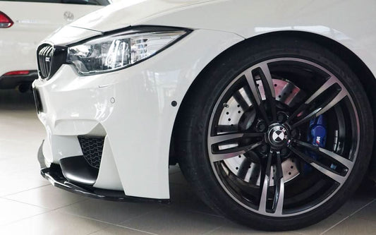 K2 Industries BMW F80/82 front splitter, a sleek car front lip designed for BMW F80 and F82 models.