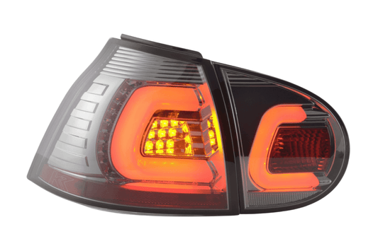 VW Golf 5 Mk5 Chrome Smoked LED Tail Lights (2003-2008) - AudiGear.com - Tail Lights