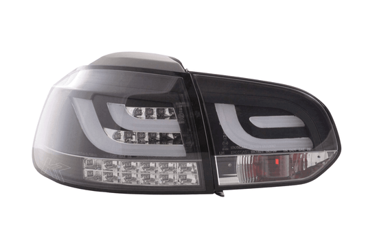 VW Golf Mk6 GTI LED Bar Black Tail Lights V1 LED Indicators (2008-2014) - AudiGear.com - Tail Lights