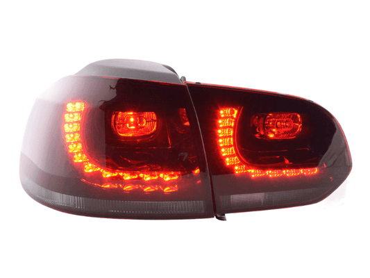 VW Golf Mk6 GTI Red/Smoked - R Look - Upgrade Tail Lights (2008-2014) - AudiGear.com - Tail Lights